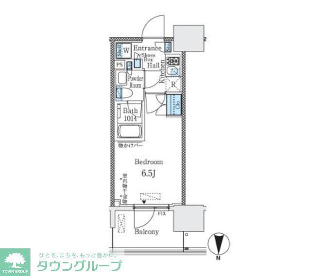 パークキューブ大井町レジデンス(1K/9階)の間取り写真