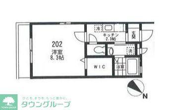 EXCEL COURT A(1K/2階)の間取り写真