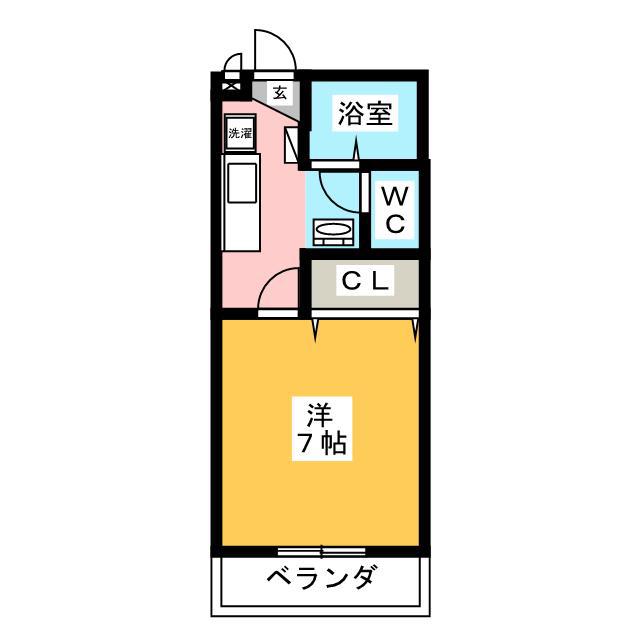 COMODO ABITARE(1K/1階)の間取り写真