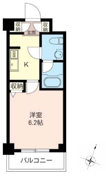 LASANTE品川シーサイドII(1K/4階)の間取り写真