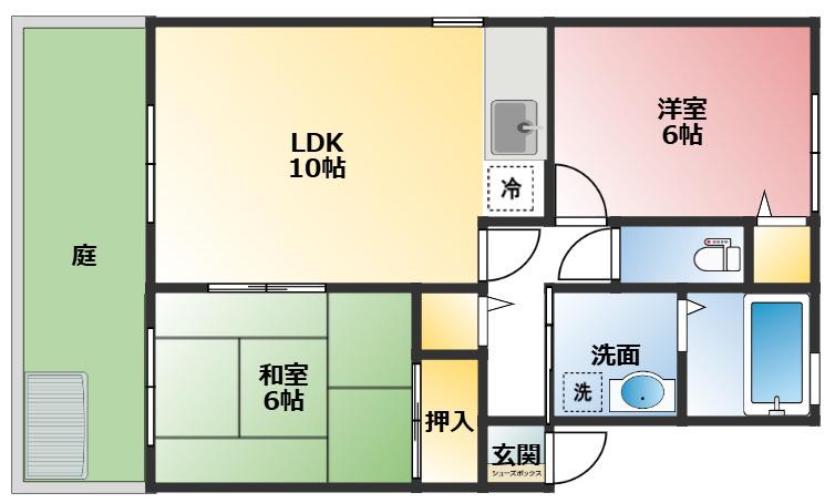 ＪＲ御殿場線 長泉なめり駅 徒歩13分 1階建 築29年(2LDK/1階)の間取り写真