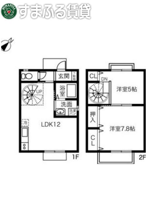 BLOOMCOURT(2LDK/1階)の間取り写真