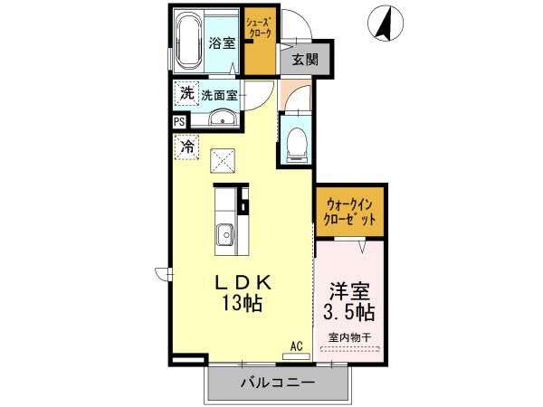 ベル マノワール コセ(1LDK/1階)の間取り写真