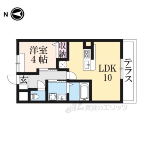 プランドールK2(1LDK/1階)の間取り写真