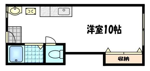 紫野ハイツ(ワンルーム/4階)の間取り写真