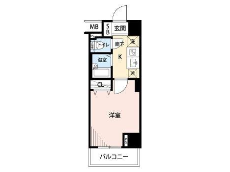 マイナビSTAY西新宿11(1K/6階)の間取り写真