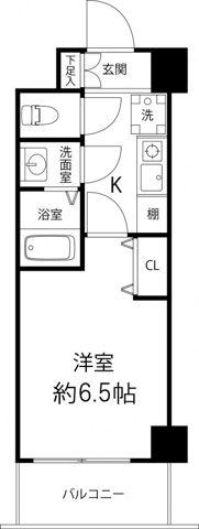 グランドゥールふじみ野(1K/2階)の間取り写真