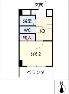 メゾン桜(1K/4階)の間取り写真
