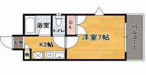 フォルム博多南101(1K/1階)の間取り写真