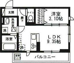 CAPITAL COURT(1LDK/3階)の間取り写真
