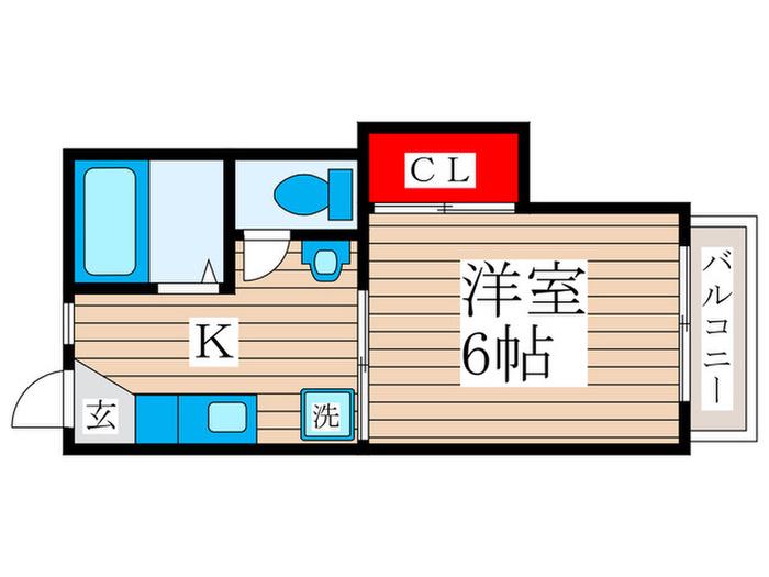 フォーブル船堀(1K/2階)の間取り写真