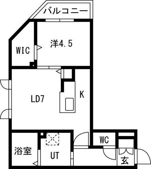 アルファスクエア北28西4(1LDK/3階)の間取り写真