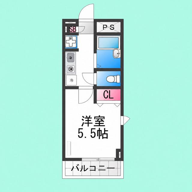 WEHOME堺(1K/3階)の間取り写真