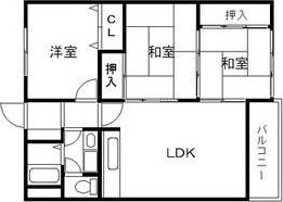 リョウジュ名次(3LDK/1階)の間取り写真