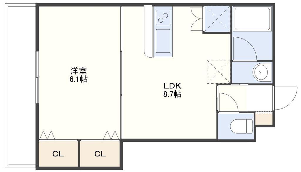 プリマヴェーラ(1LDK/1階)の間取り写真