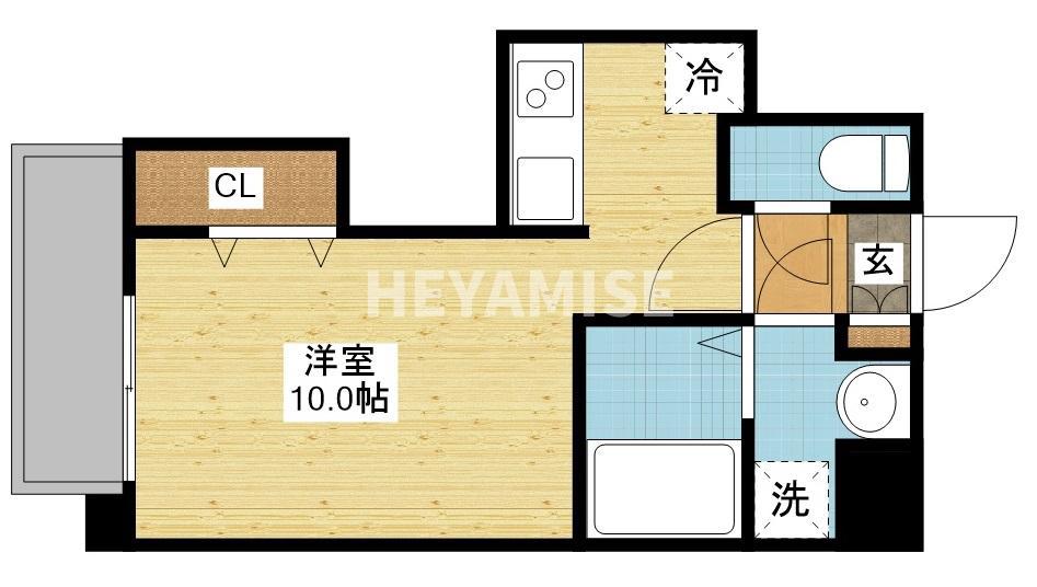 APARTMENT GRUS OKAMACHI(ワンルーム/3階)の間取り写真