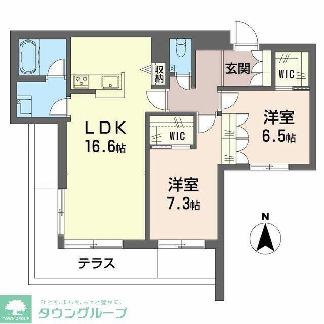 デア グランツ(2LDK/1階)の間取り写真