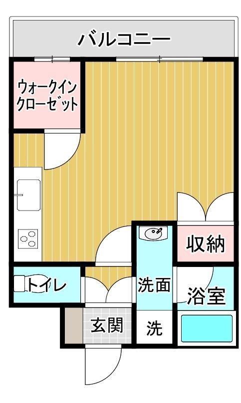 ＪＲ山陰本線 東萩駅 徒歩14分 3階建 築14年(ワンルーム/2階)の間取り写真