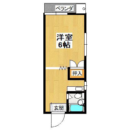 須田コーポ(1K/3階)の間取り写真