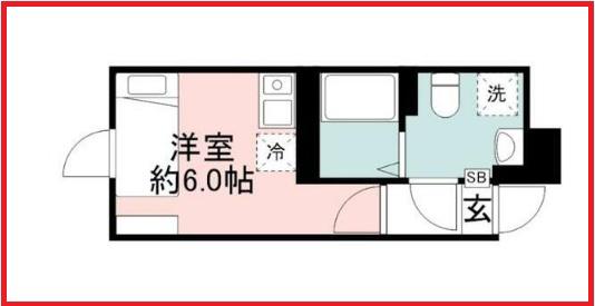 コモドアビターレ(ワンルーム/1階)の間取り写真
