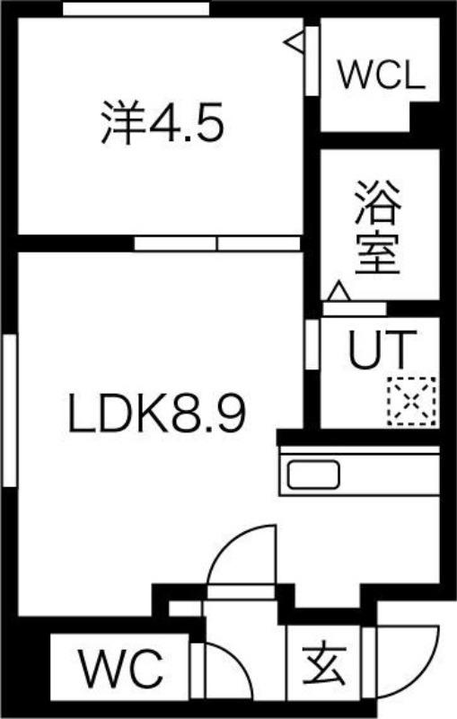 アレックス美園II(1LDK/4階)の間取り写真