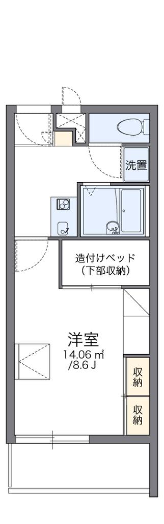 レオパレスMSINNII(1K/3階)の間取り写真
