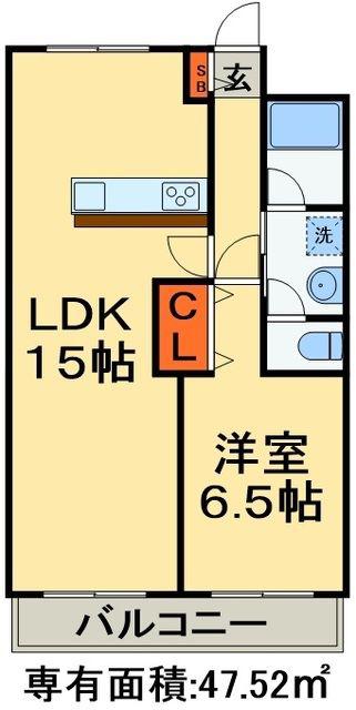 カミーユ上本郷(1LDK/5階)の間取り写真