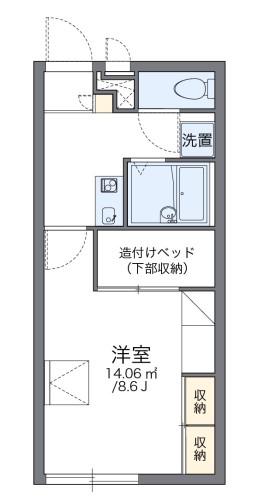 レオパレス琴の浦(1K/1階)の間取り写真