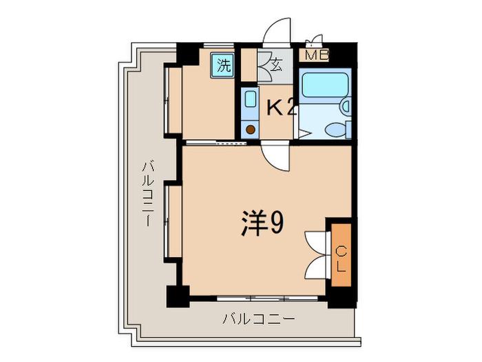 フェリカ宮崎台(1K/5階)の間取り写真