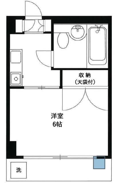 ニューベルハイツ(1K/2階)の間取り写真