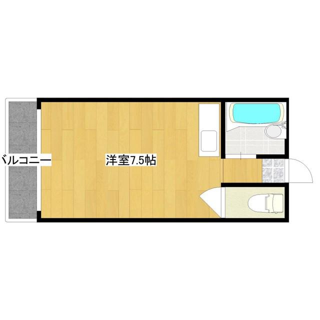 大産西新マンション(ワンルーム/7階)の間取り写真
