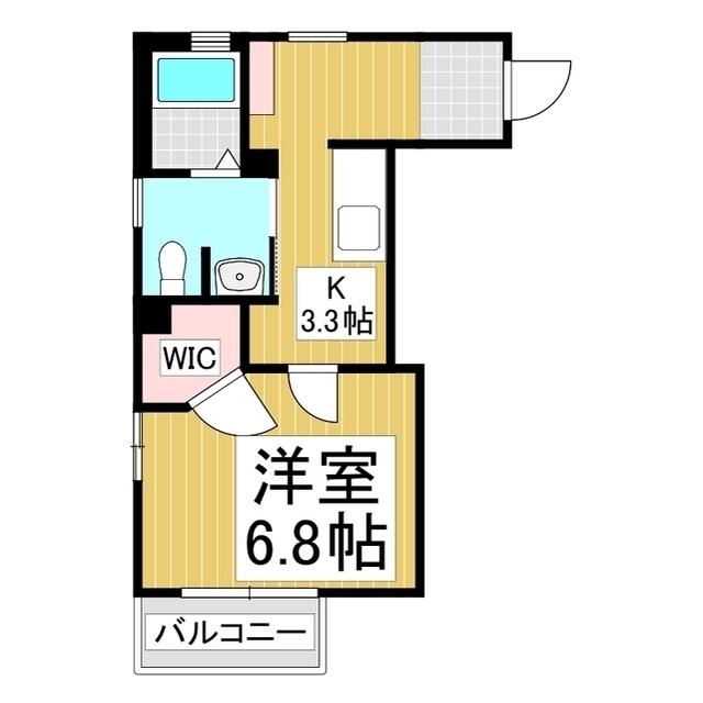 南長野シャーメゾン(1K/2階)の間取り写真