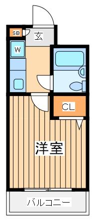 日神パレステージ宮崎台(1K/4階)の間取り写真