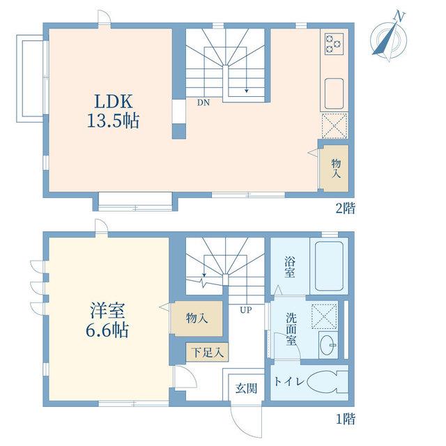 ラルゴ駒沢(1LDK/1階)の間取り写真