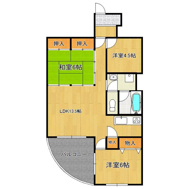 ルンビーニ並木(3LDK/3階)の間取り写真