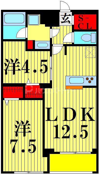 アーバンパーク梅島(2LDK/5階)の間取り写真