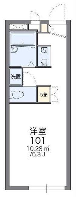 レオパレスディアコート(1K/1階)の間取り写真
