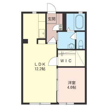 シャーメゾンなでしこC(1LDK/1階)の間取り写真