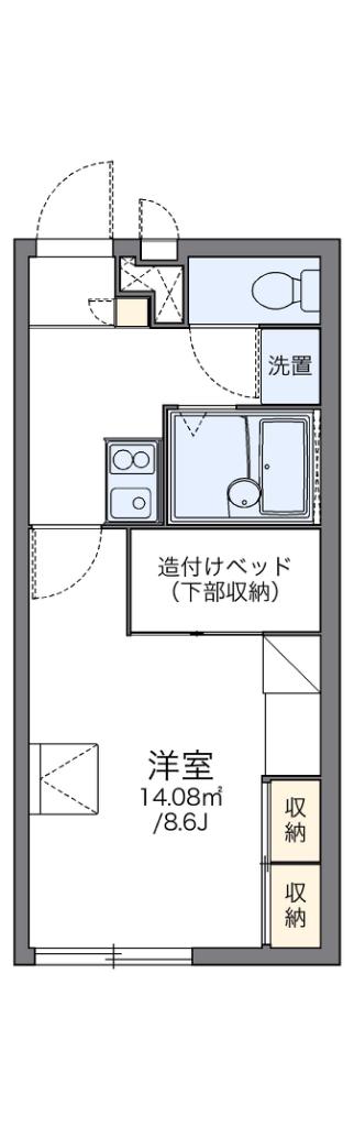 レオパレスM.S.M(1K/1階)の間取り写真