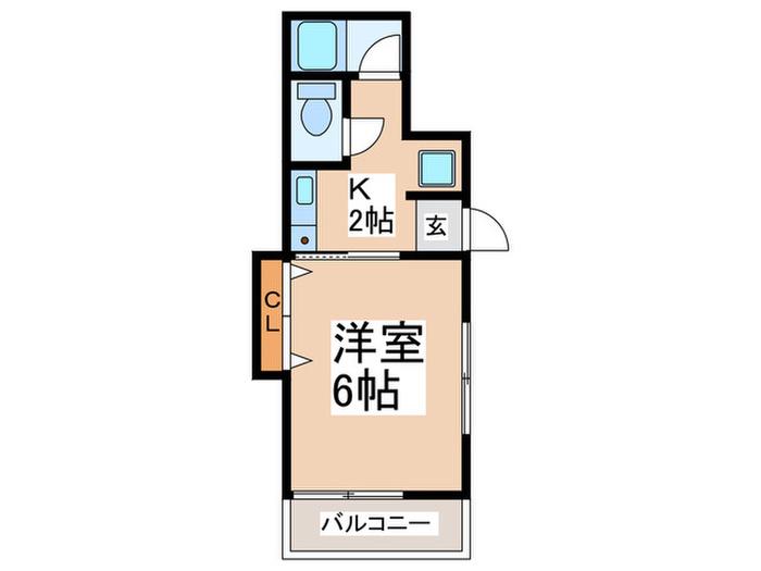 コルツ中山(1K/1階)の間取り写真