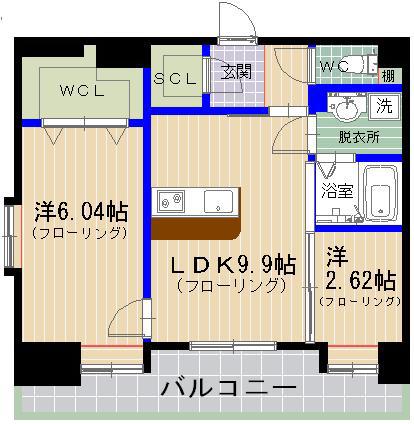 エムビルデベロップコアIII(1SLDK/11階)の間取り写真
