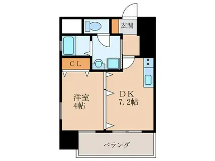 レクオス朋(1DK/6階)の間取り写真