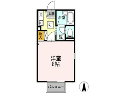コーポ向日葵(1K/1階)の間取り写真