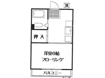 金健ビル(1K/5階)の間取り写真