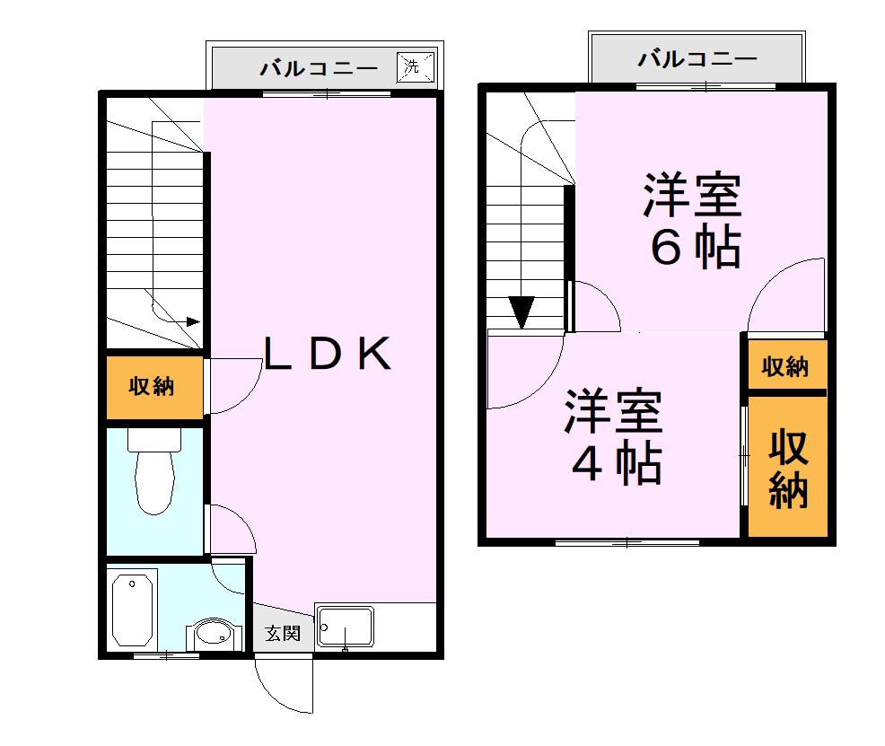 メゾン池田(2LDK/1階)の間取り写真