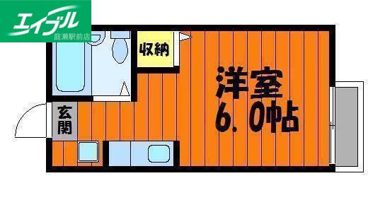 コーポルミナスA(ワンルーム/2階)の間取り写真