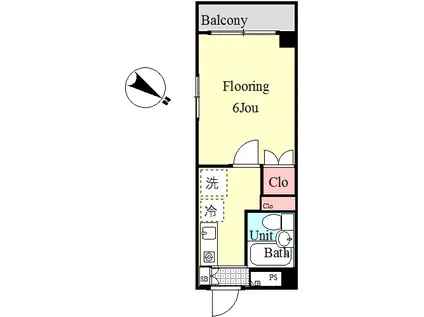 メイプルアカギ(1K/3階)の間取り写真