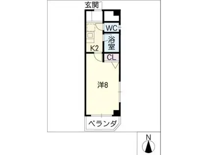 第3鈴木ビル(1K/3階)の間取り写真