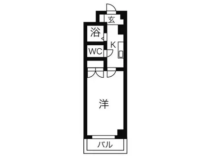 ジュネス桜台(1K/3階)の間取り写真