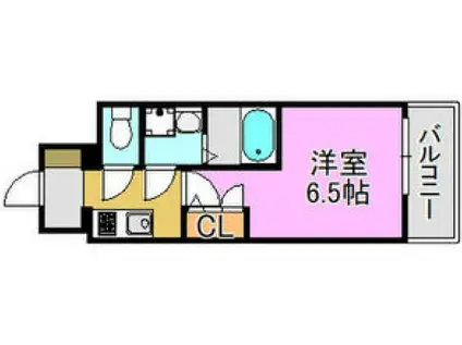 レーヴメゾン尼崎昭和通(1K/7階)の間取り写真